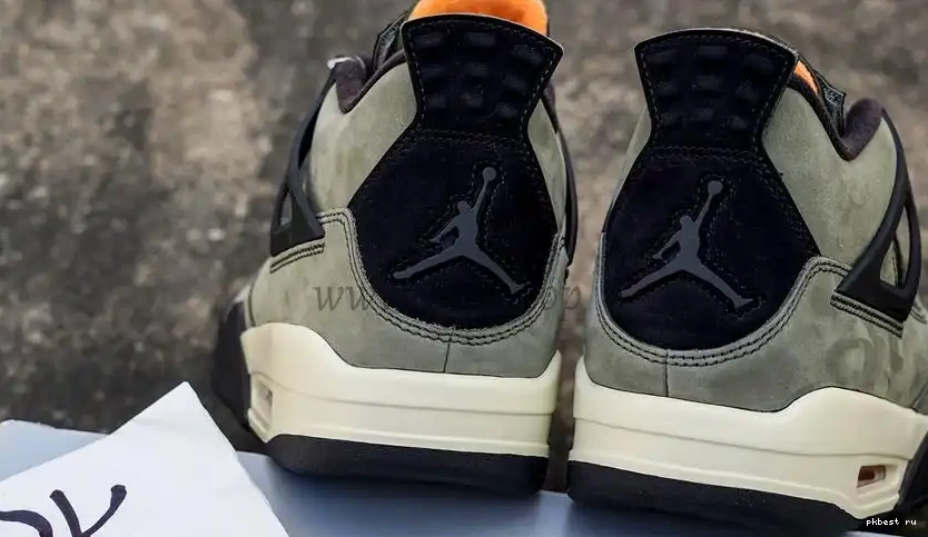 MATERIALS RETAIL Jordan PK READY GOD TO SHIP 4 Undefeated Olive Travis Scott 0510